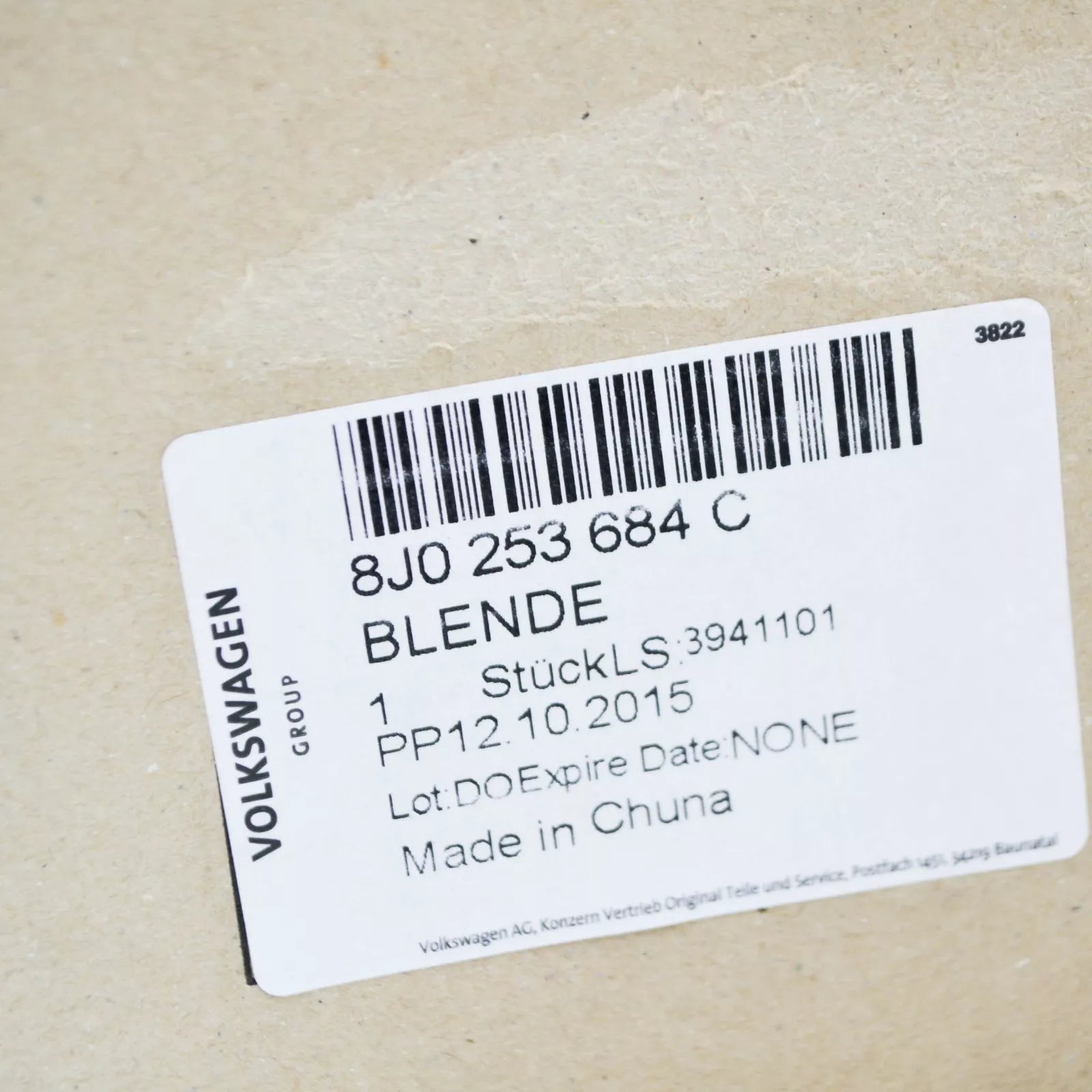 NEW AUDI TTRS 8J REAR RIGHT EXHAUST TAIL PIPE TRIM CHROME 8J0253684C ORIGINAL