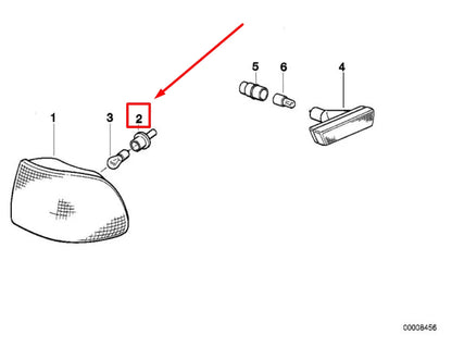 NEW BMW 7 E38 FRONT TURN SIGNAL LIGHT BULB SOCKET 63138361003 8361003 ORIGINAL