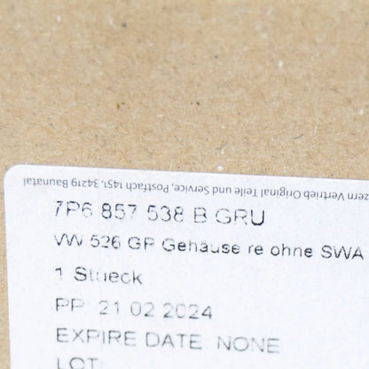 NEW VW TOUAREG 7P5 FRONT RIGHT DOOR MIRROR COVER 7P6857538BGRU ORIGINAL