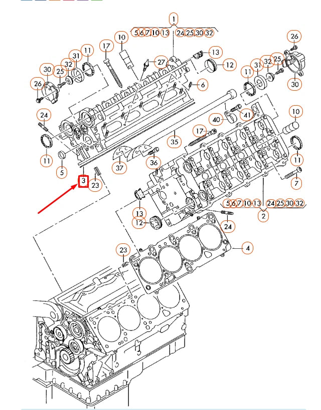 NEW AUDI A6 C5 CYLINDER HEAD GASKET CYLINDERS 1-4 077103383BS
