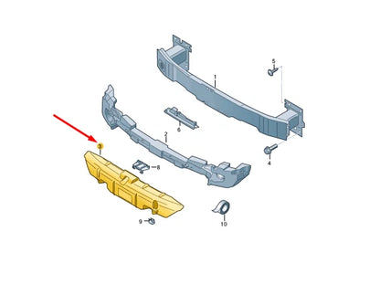 NEW AUDI A3 8V FRONT BUMPER REINFORCEMENT COVER 8V0807217A ORIGINAL
