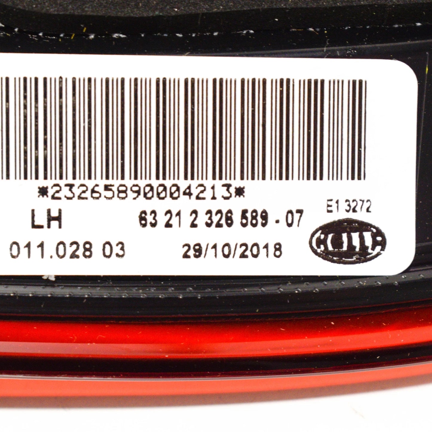 NEW BMW X6 E71 REAR TAILGATE BOOT LID LEFT LIGHT BLACK LINE 63212326589 ORIGINAL