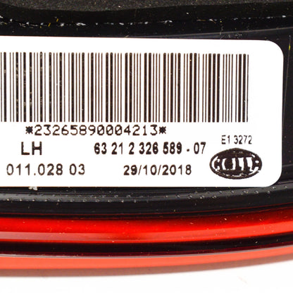 NEW BMW X6 E71 REAR TAILGATE BOOT LID LEFT LIGHT BLACK LINE 63212326589 ORIGINAL