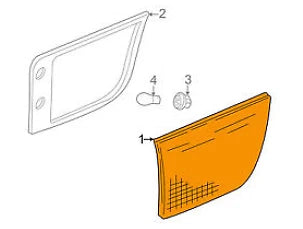 NEW BMW X5 E53 REAR TAILGATE LEFT TAILLIGHT 63217164483 7164483 ORIGINAL