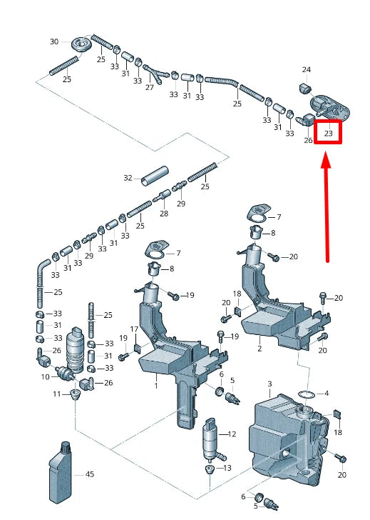 NEW VW PASSAT CC 357 LEFT WINDSHIELD WASHER NOZZLE 3C89559879B9 ORIGINAL