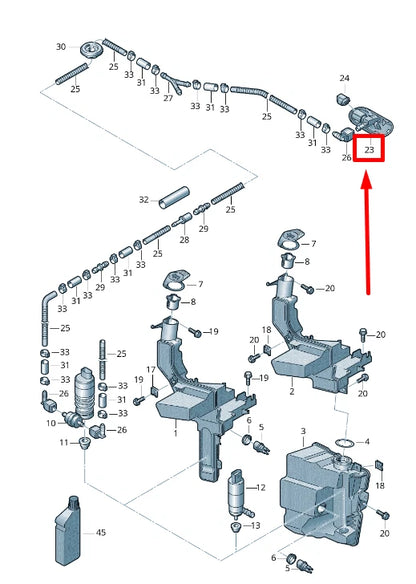 NEW VW PASSAT CC 357 LEFT WINDSHIELD WASHER NOZZLE 3C89559879B9 ORIGINAL