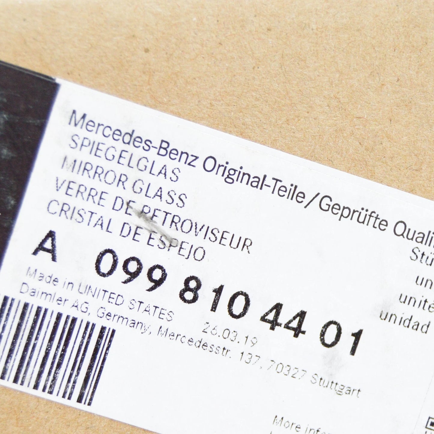 NEW MERCEDES-BENZ GLA H247 FRONT RIGHT DOOR MIRROR GLASS RHD A0998104401