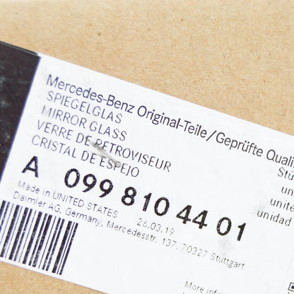 NEW MERCEDES-BENZ GLA H247 FRONT RIGHT DOOR MIRROR GLASS RHD A0998104401