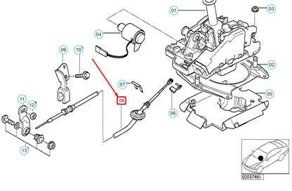 NEW BMW 3 E46 GEAR SHIFT BOWDEN CABLE 25167505201 7505201 ORIGINAL