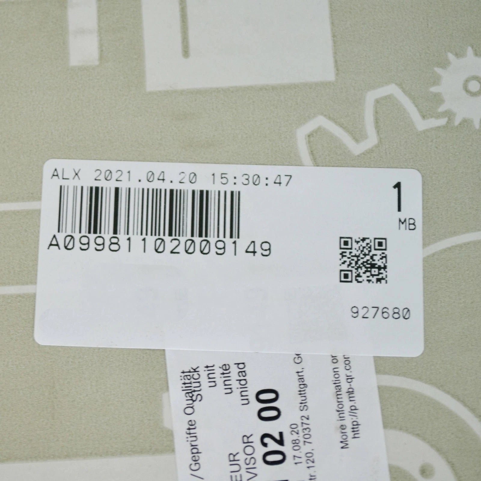 NEW MERCEDES-BENZ E-CLASS W213 RIGHT WING MIRROR COVER A09981102009149