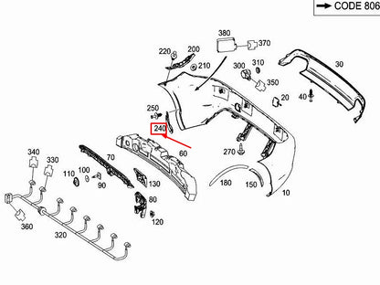 NEW MERCEDES-BENZ SLK R172 REAR RIGHT WHEEL ARCH COVER A1728852823 ORIGINAL