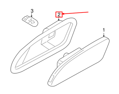 new volkswagen eos left side marker light lamp frame mount 1q0945567 original