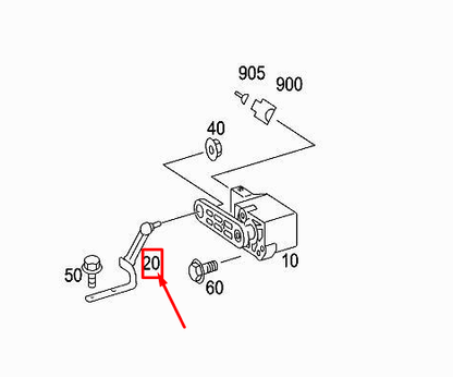 new mercedes-benz r w251 rear level control sensor link rod a2513202332 original