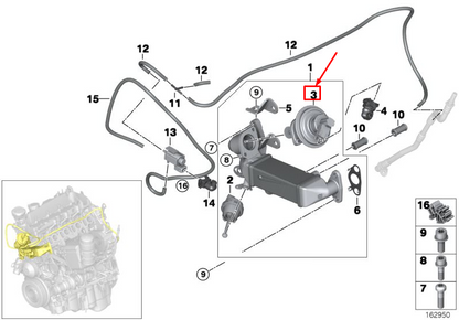 new bmw 3 e90 egr valve 11717801942 7801942 original