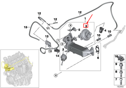 new bmw 3 e90 egr valve 11717801942 7801942 original