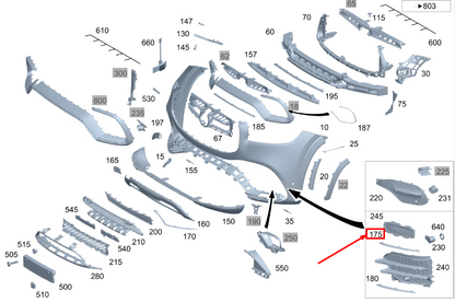 new mercedes-benz gls x167 front right upper bumper trim a1678852006 original