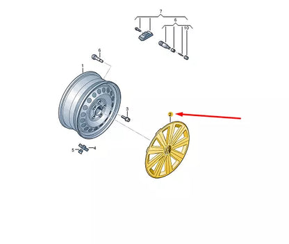 NEW VW MULTIVAN T6 WHEEL COVER TRIM RING 7LA6011471ZX ORIGINAL