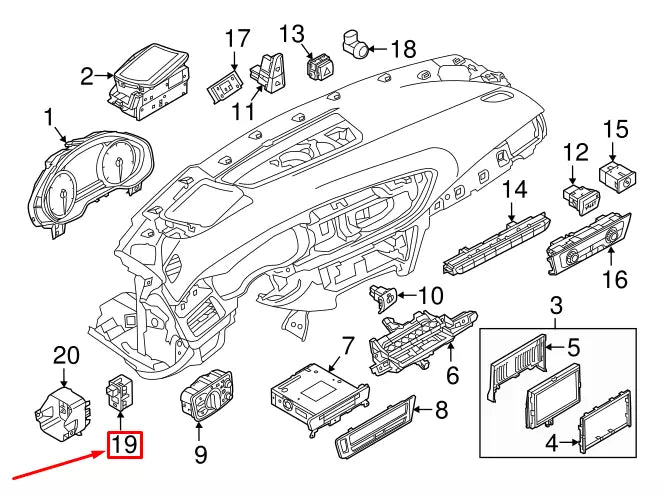 NEW AUDI A7 SPORTBACK 4G IGNITION SWITCH 4H0909131