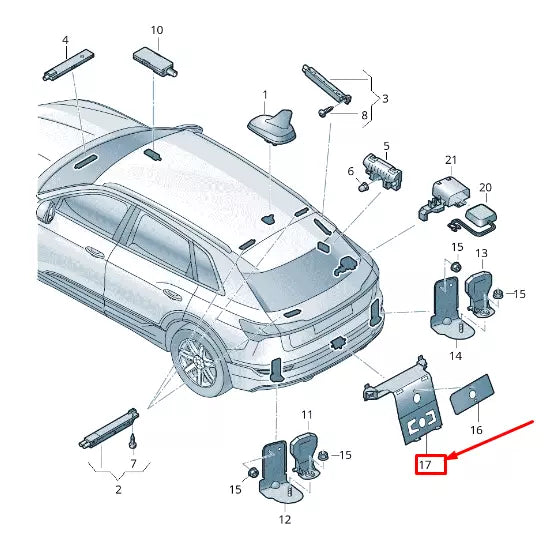 NEW AUDI E-TRON GEN MOBILE PHONE AERIAL RETAINER 4KE035205