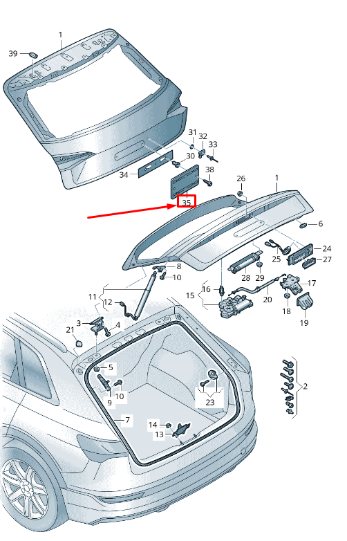 new audi e-tron ge rear bumper license plate bracket 4ke827113a9b9 original