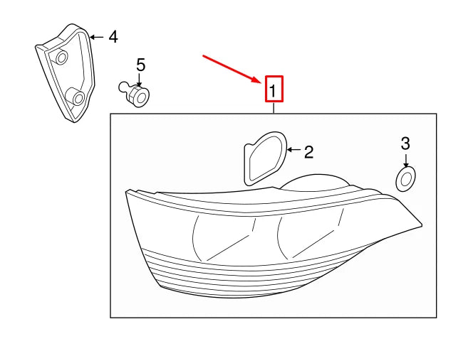 NEW AUDI Q5 8R REAR LEFT UPPER TAILLIGHT 8R0945093B ORIGINAL
