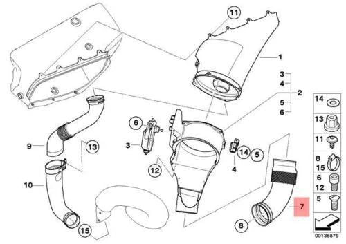 NEW BMW E46 COUPE AIR FILTER INTAKE TUBE 7833648 11617833648 ORIGINAL