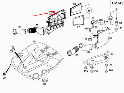 new mercedes-benz gle w166 right air filter box a6420904401 original
