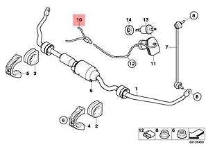 NEW BMW E60 E61 STABILIZER SWAY BAR DISTRIBUTOR 6762513 37106762513 ORIGINAL