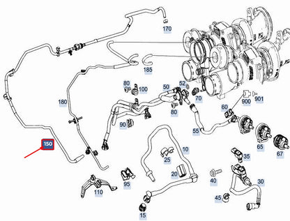 NEW MERCEDES-BENZ E W213 ENGINE VACUUM LINE A1761400100 ORIGINAL
