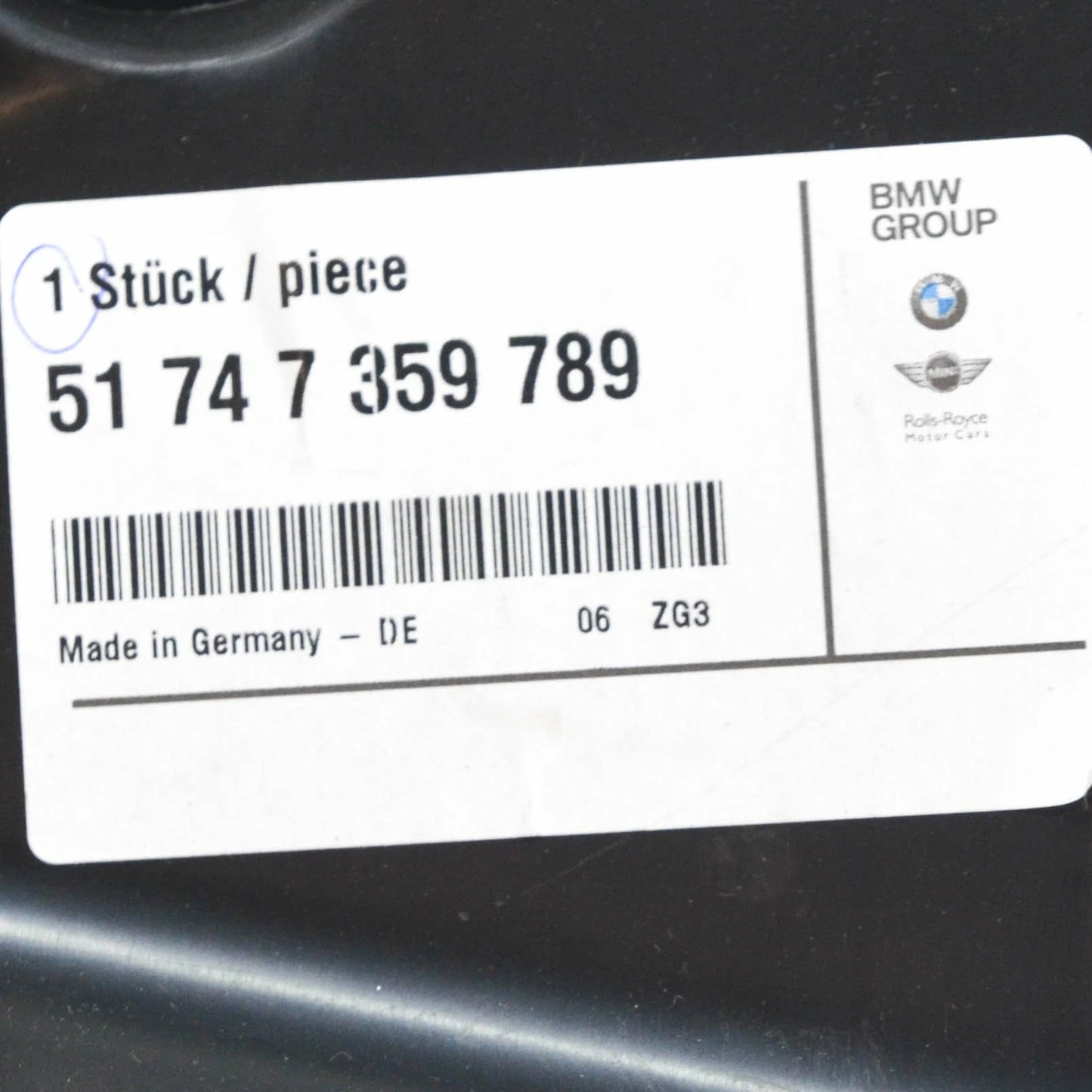 NEW BMW 7 G11 G12 LEFT EXTERIOR RADIATOR AIR DUCT 51747359789 ORIGINAL