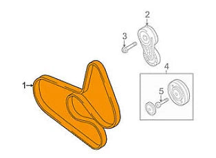 NEW AUDI A5 8T ACCESSORY BELT 06H903137C 2.0 PETROL