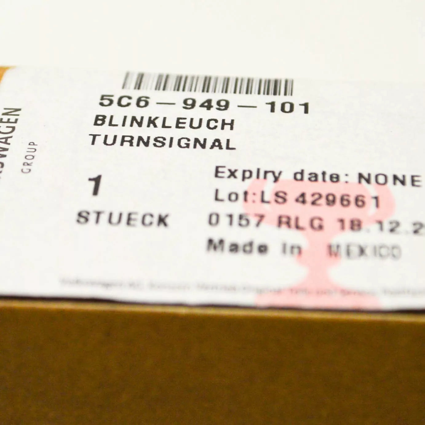 NEW VW JETTA MK6 FRONT LEFT DOOR MIRROR TURN SIGNAL INDICATOR 5C6949101