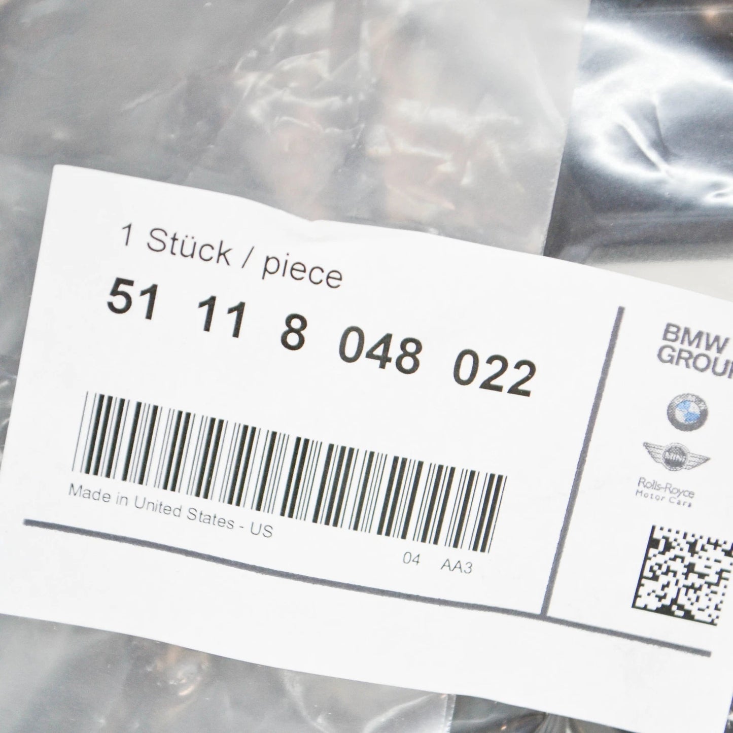 NEW BMW X5 E70 FRONT BUMPER RIGHT CLOSED FOG LIGHT M GRILLE 51118048022 ORIGINAL