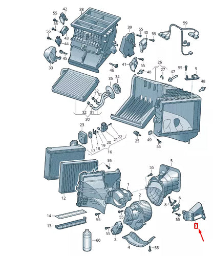 NEW VW TRANSPORTER VI T6 HEATER FLAP SERVOMOTOR COVER LHD 7E1820231
