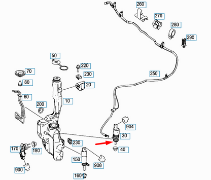 NEW MERCEDES-BENZ C-CLASS W204 WASHER TANK MOTOR A2048660221 ORIGINAL