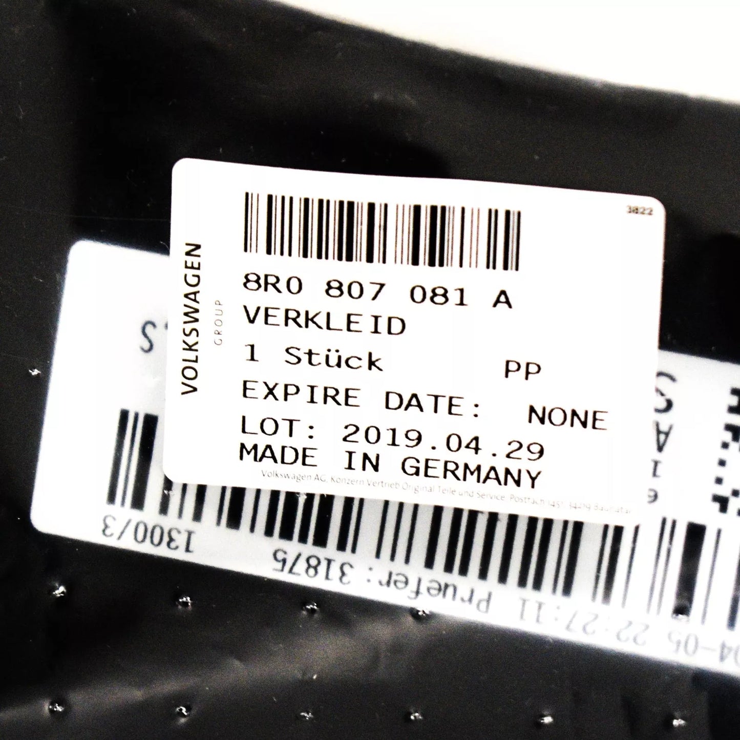 NEW AUDI Q5 8R FRONT UPPER TOP SLAM PANEL COVER 8R0807081A 2014 ORIGINAL