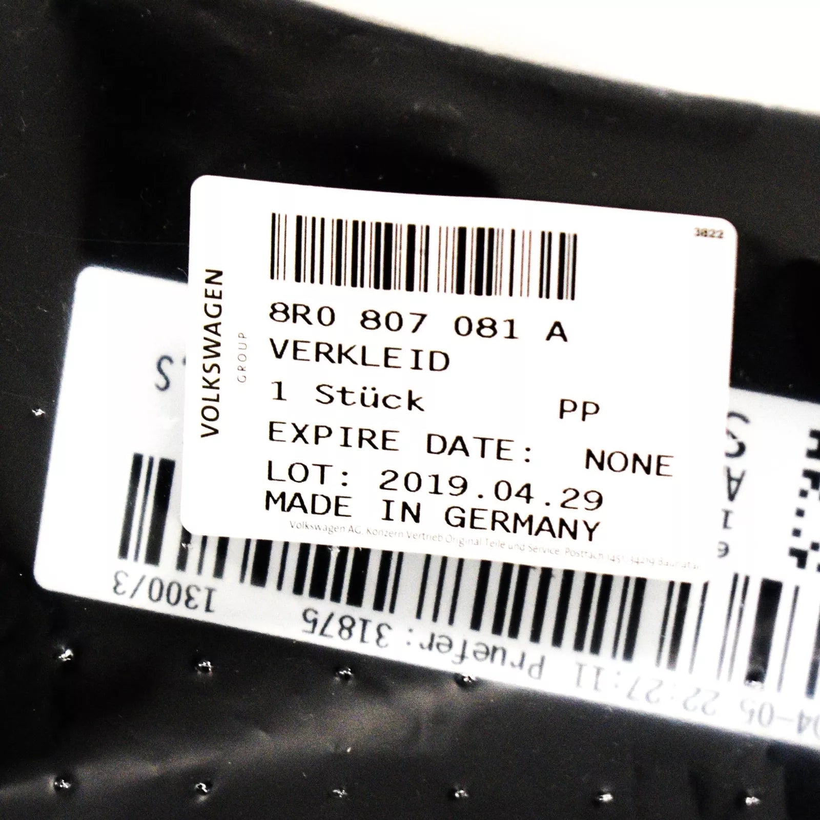 NEW AUDI Q5 8R FRONT UPPER TOP SLAM PANEL COVER 8R0807081A 2014 ORIGINAL