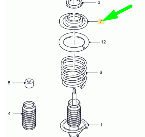 new ford transit mk3 front suspension seat spring 4042065 yc15-5a318-aa original