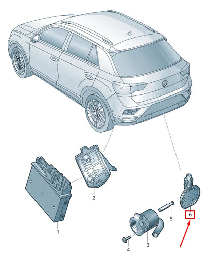 NEW VOLKSWAGEN T-ROC A11 REAR TRAILER TOWING COVER 1C0945527