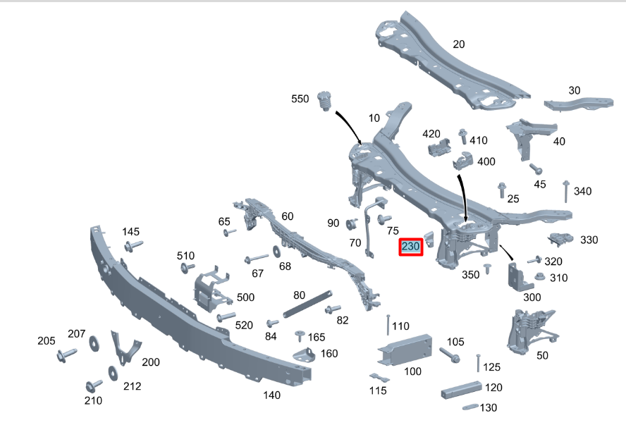 NEW MERCEDES-BENZ E W213 LEFT AIR DUCT SEGMENT A2135051500 ORIGINAL
