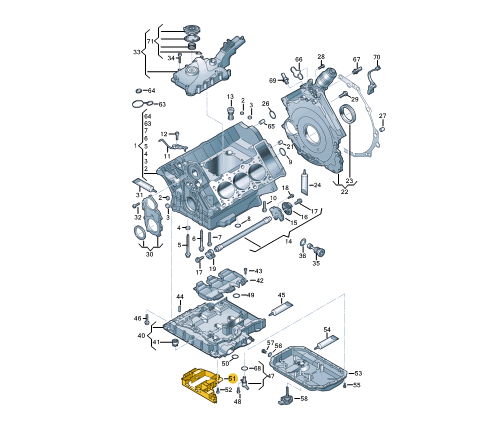 NEW AUDI A4 AVANT B8 ENGINE OIL SUMP WINDAGE TRAY 06E103138M ORIGINAL