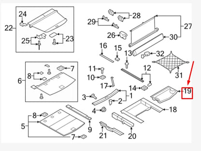 NEW AUDI Q7 4L TRUNK FLOOR STORAGE BOX 4L0864105F01C ORIGINAL