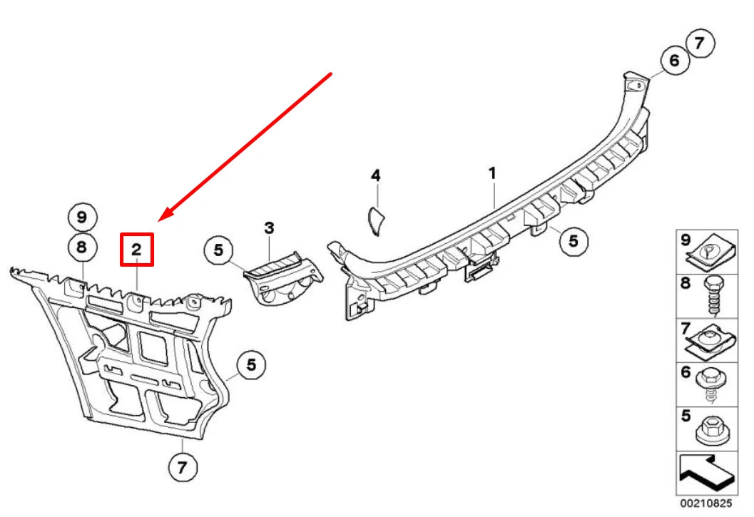 NEW BMW 3 E90 REAR LEFT BUMPER BRACKET 51127202667 7202667 ORIGINAL