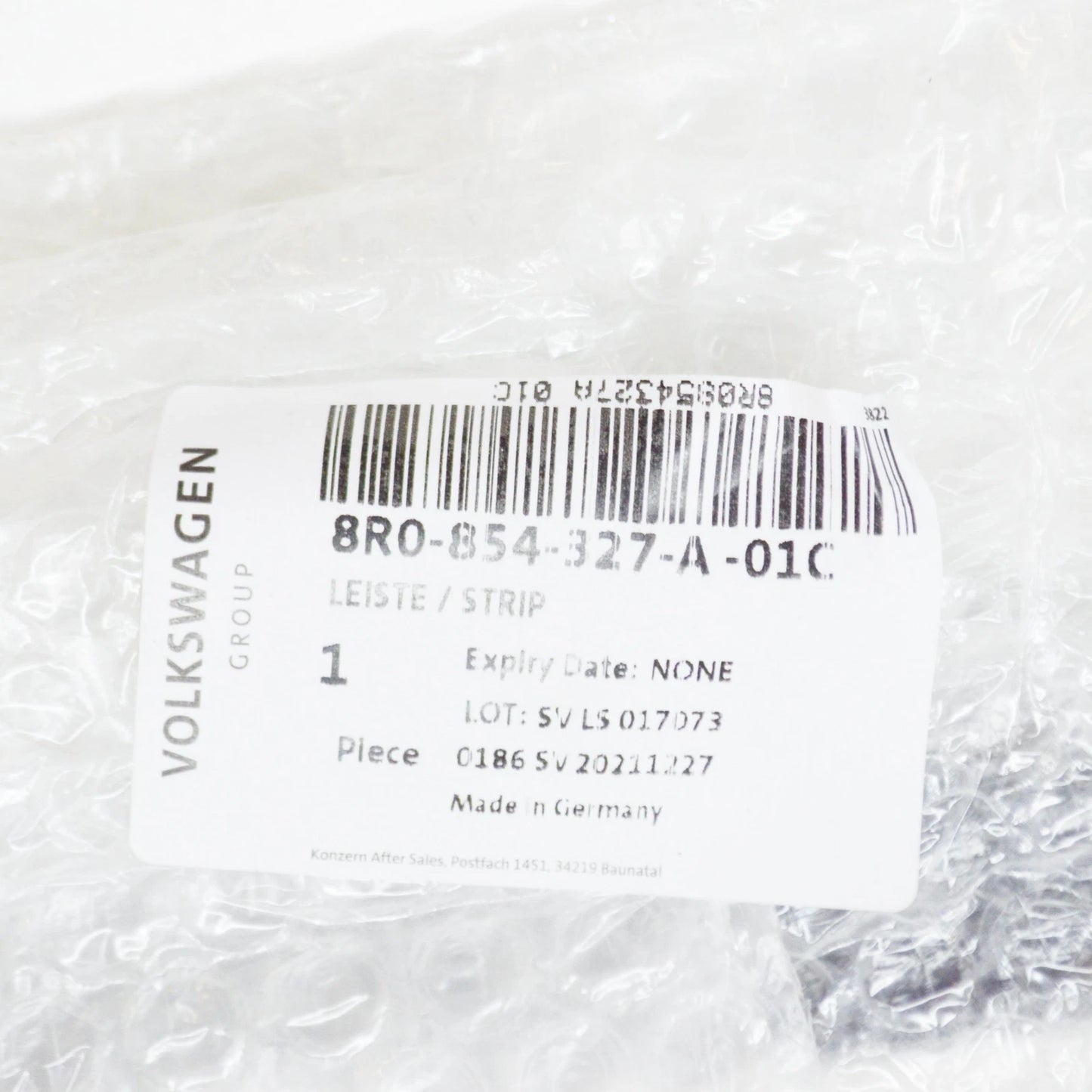 NEW AUDI Q5 8R FRONT WINDSHIELD LEFT WATER DEFLECTOR 8R0854327A01C ORIGINAL