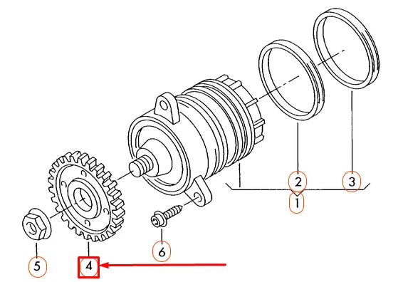 NEW VOLKSWAGEN TOUAREG 7L COOLANT PUMP GEAR 070121319