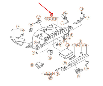 NEW AUDI A4 B8 GLOVE COMPARTMENT BOX LHD 8K1857104B6PS ORIGINAL