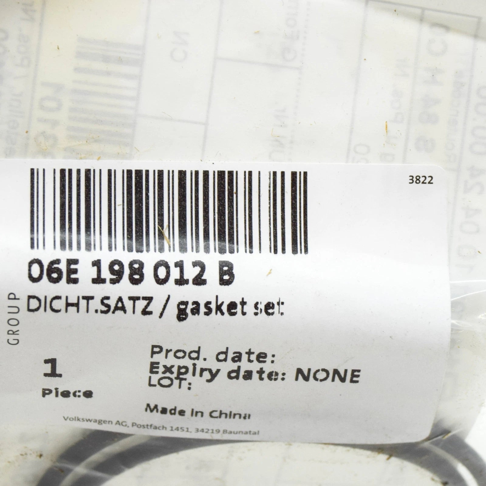 NEW VW TOUAREG 7P MK2 THROTTLE PIPE UNION GASKET SET 06E198012B ORIGINAL