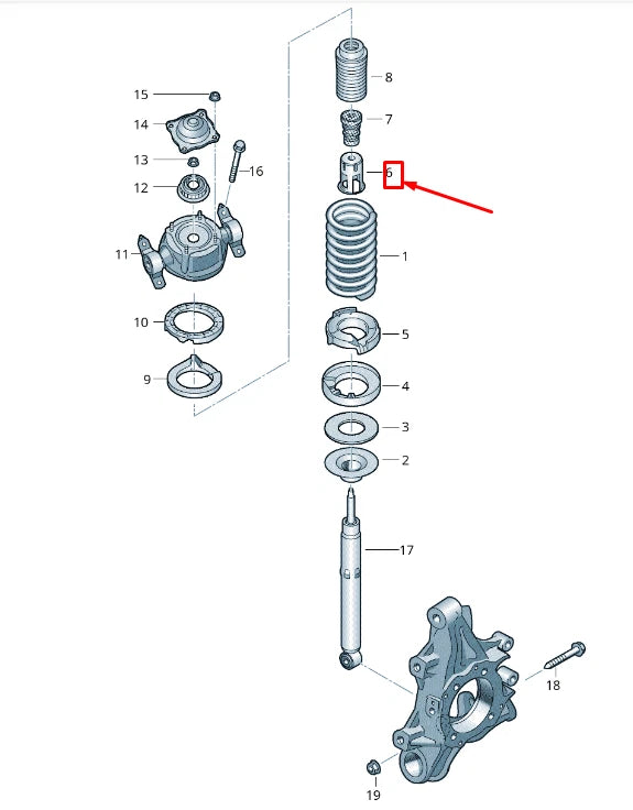 NEW VW TOUAREG 7P MK2 REAR STRUT COIL SUSPENSION CAP 7P0412375C