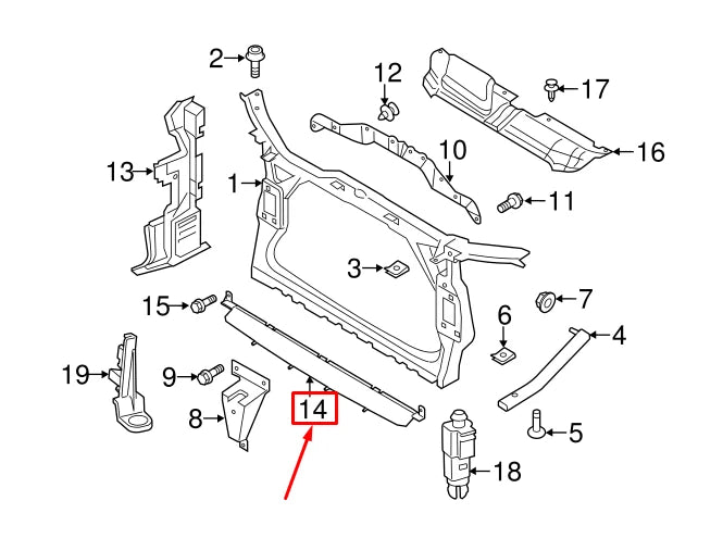 NEW AUDI A5 SPORTBACK 8T LOWER FRONT OIL COOLER AIR DUCT 8K0121292C ORIGINAL