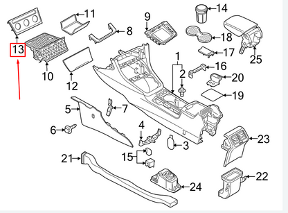 NEW VW GOLF VII 5G MK7 CENTER CONSOLE PANEL TRIM 5GM863041CKK ORIGINAL
